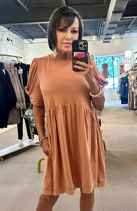 Sweet & Simple Dress Salmon
