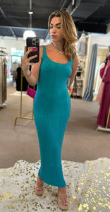 Aqua Skies Maxi Dress