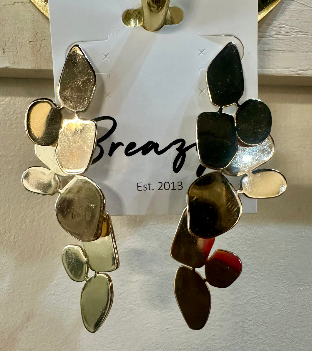 Gold Pebble Earrings