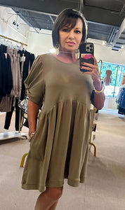 Sweet & Simple Dress Olive