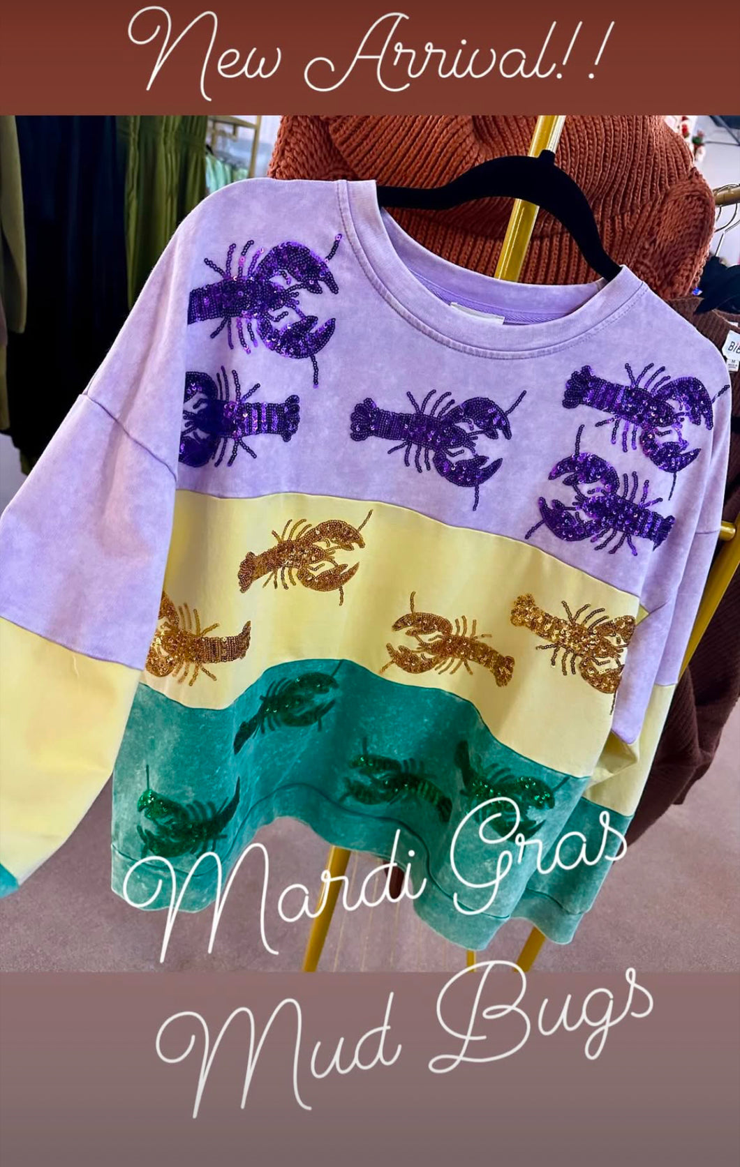 Mardi Gras Mud Bugs top