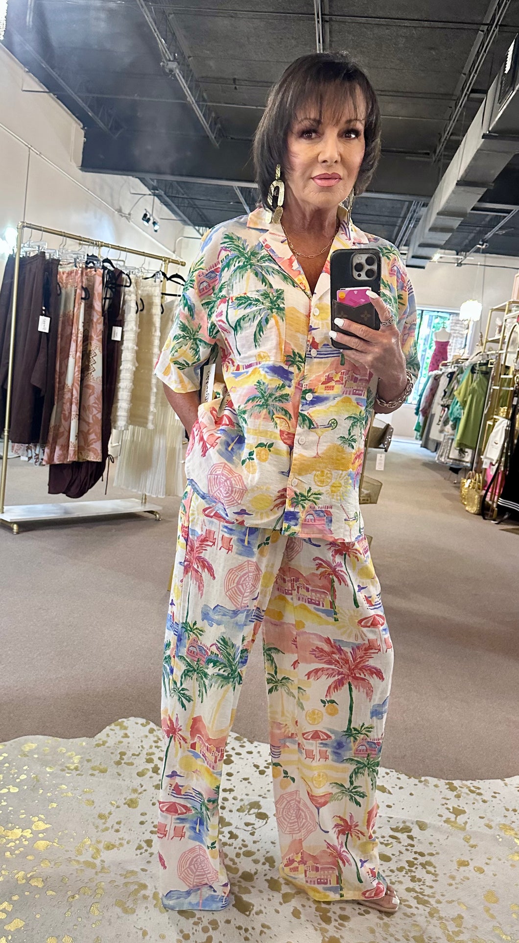 Palm Paradise 2pc Pant Set