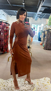 Cinnamon Twist Midi Dress