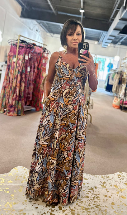 Early Autumn Breeze Maxi Dress
