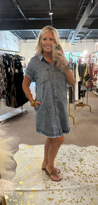 Denim Shirt Dress