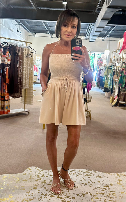Lily Romper Taupe
