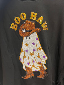 Boo Haw Sequin Embroidery Sweatshirt