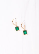 Load image into Gallery viewer, Reymond Stone Drop Hoop Earring