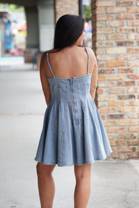 Fit Flare Denim Dress