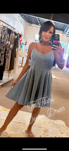 Fit Flare Denim Dress