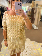 Load image into Gallery viewer, Pearl Crochet Mini Dress