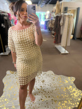 Load image into Gallery viewer, Pearl Crochet Mini Dress