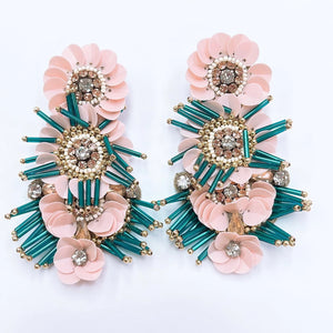 Glitzy Carnation Earrings
