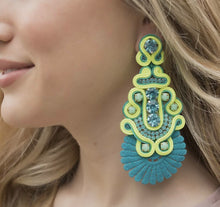 Load image into Gallery viewer, Sammy Lime Long Earrings