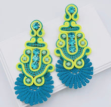 Load image into Gallery viewer, Sammy Lime Long Earrings