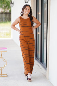 Loved Again Striped Jumpsuit