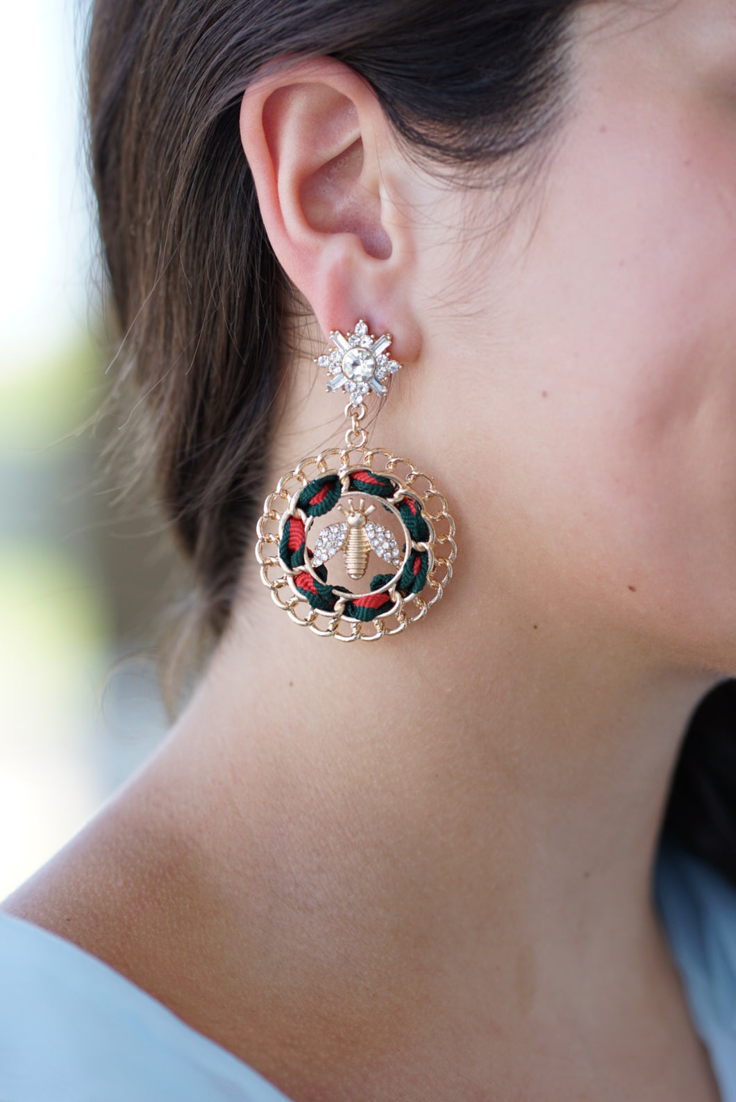 Gucci Inspired Bee Dangle Earrings