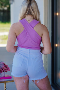 Rib Knit Cross Tank