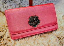 Load image into Gallery viewer, Lilly Faille Clutch with Flower Closure