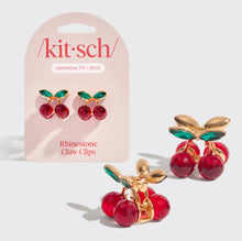 Load image into Gallery viewer, Mini Rhinestone Claw Clips- Cherry