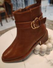 Load image into Gallery viewer, Saddle &amp; Gold Bootie