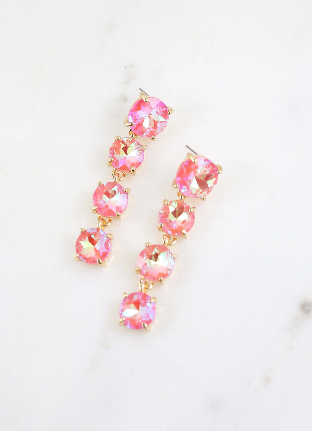 Quadruple Jewel Drop Earrings