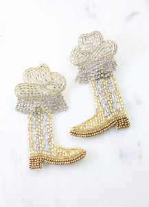 Fringe Fancy Beaded Boots Earrings