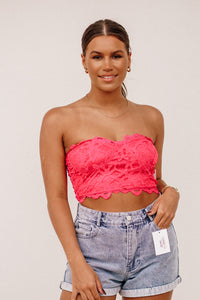 Lace Strapless Tube Top