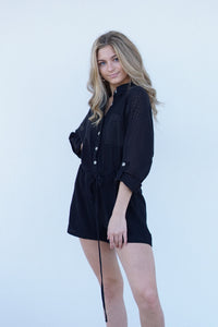 Don't Be Fooled Collar Romper