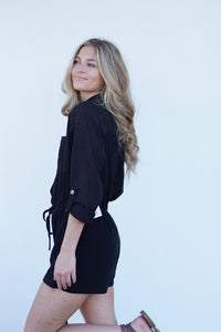 Don't Be Fooled Collar Romper