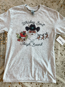 Whiskey Bent And Sleigh Bound Graphic Tee