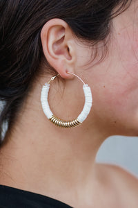 Nashville Skies Heishi Hoop Earrings