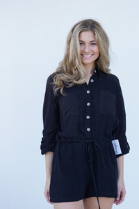 Don't Be Fooled Collar Romper
