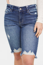 Load image into Gallery viewer, Mid Rise Distressed Bermuda Shorts
