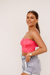 Lace Strapless Tube Top