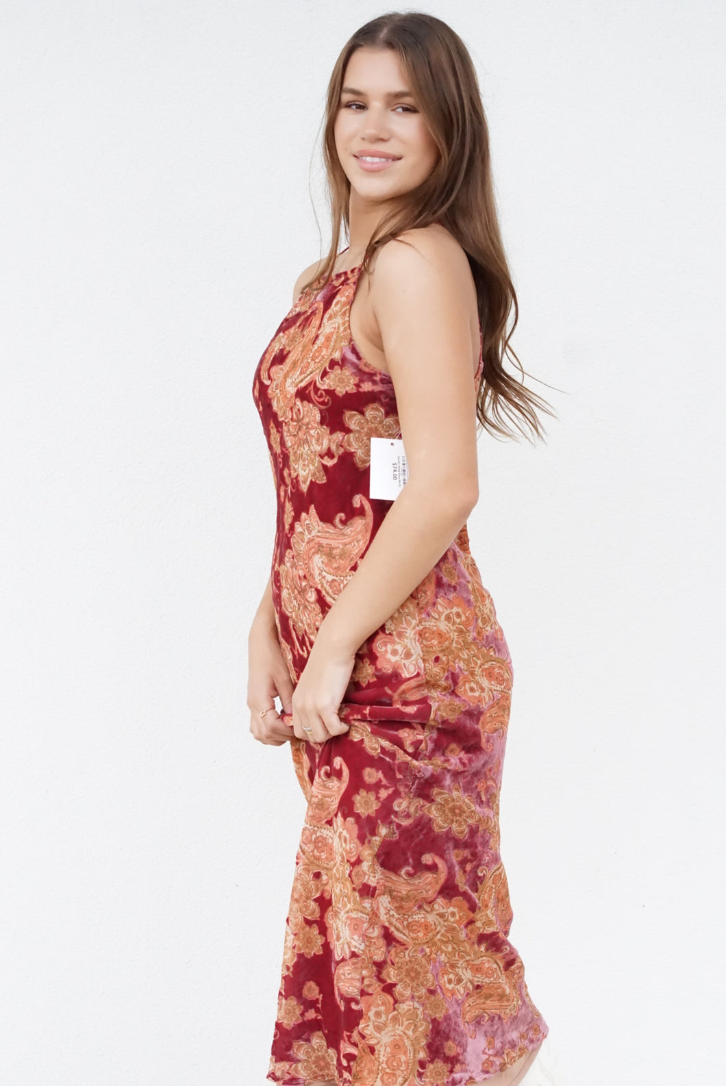 Wedding Bells Velvet Midi Dress