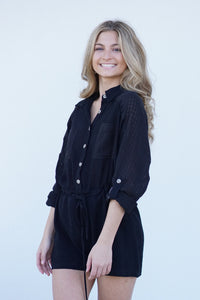 Don't Be Fooled Collar Romper