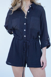 Don't Be Fooled Collar Romper
