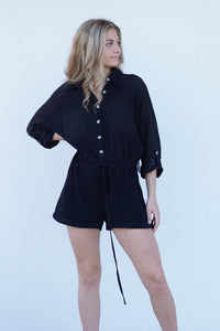 Don't Be Fooled Collar Romper