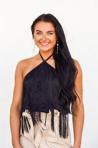 Halter Neck Fringe Top