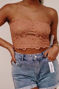 Lace Strapless Tube Top