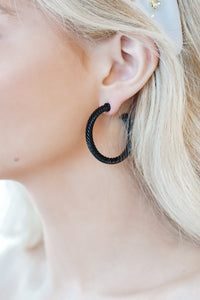 Twisted On Your Love Hoop Earrings