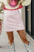 Load image into Gallery viewer, Disco Baby Checkered Sequin Skirt