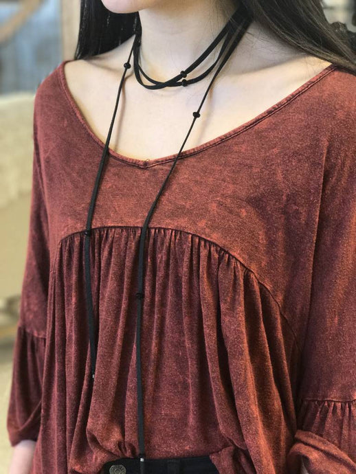 Leather Wrap Necklace - Breazy's Boutique